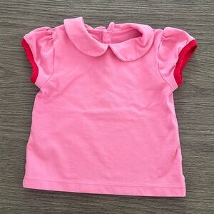 Jacadi girls pink Peter Pan collar polo shirt